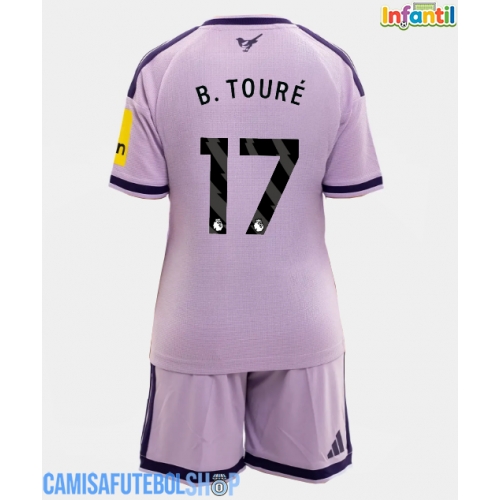 Camisa de time de futebol Newcastle United Bazoumana Toure #17 Replicas 3º Equipamento Infantil 2026-27 Manga Curta (+ Calças curtas)